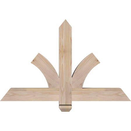 Ekena Millwork Redmond Smooth Timber Gable Bracket, Douglas Fir, 36"W x 23"H x 3 1/2"D x 3 1/2"F, 15/12 Pitch GBW036X23X0404RED00SDF